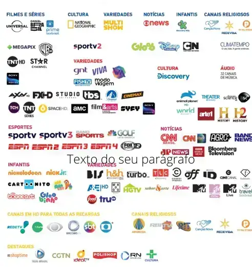 canais do plano pre pago top